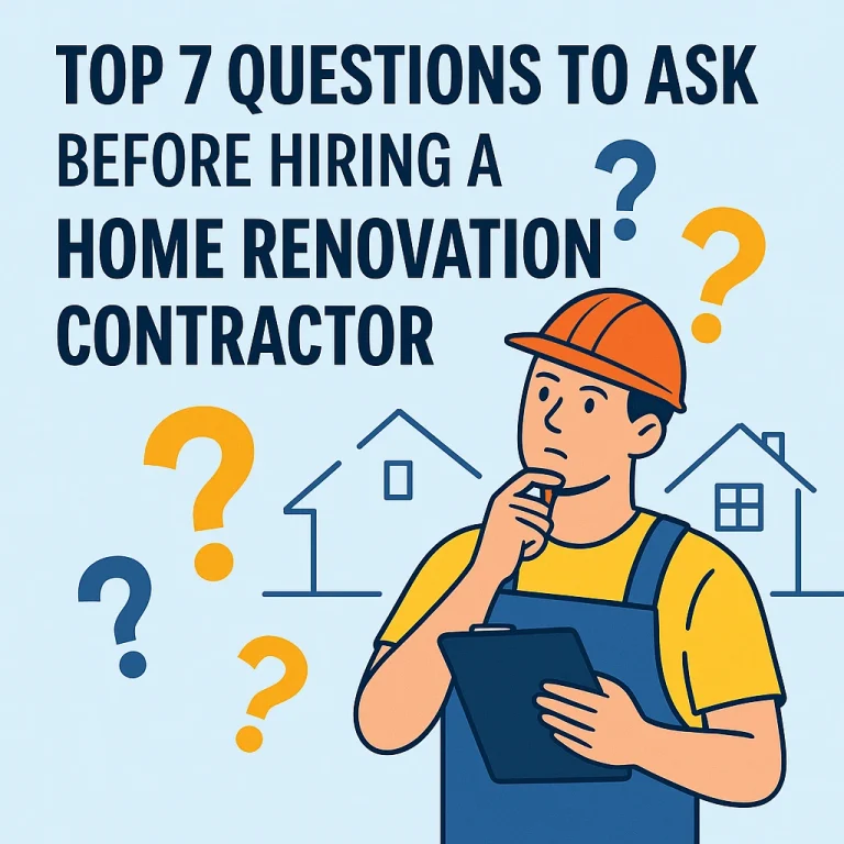 Top 7 questions to ask before choosing a home renovation contractor