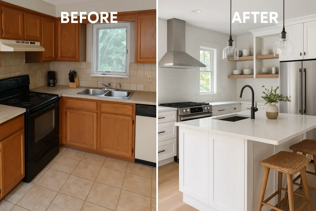 Before and After Kitchen Renovation