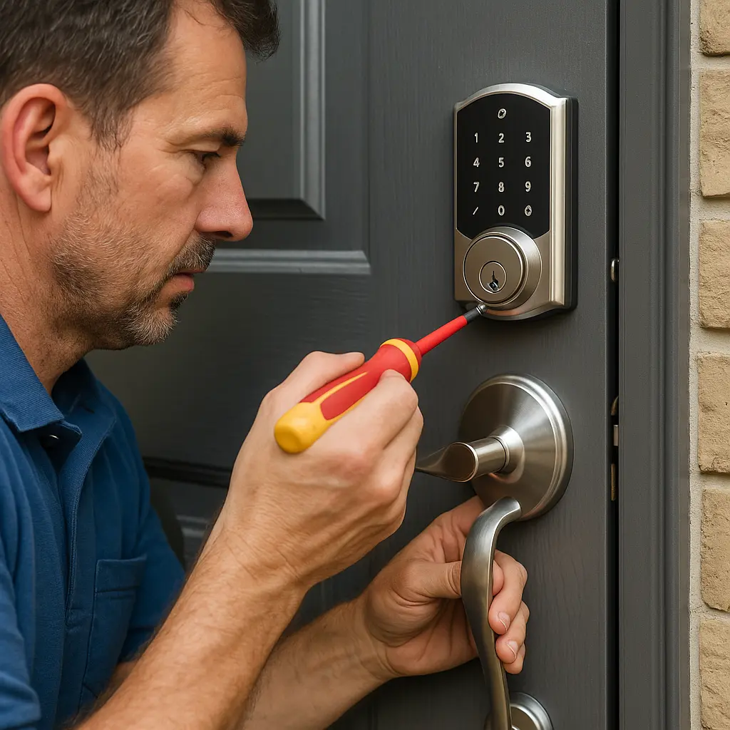 A Professional Smart Lock Installation